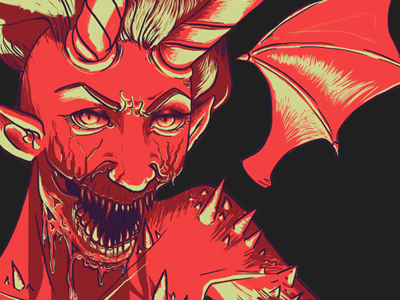 Face Melting WiP demon gig poster metal