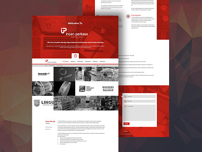 AIPI Website UI agency aipi design one page parallax portfolio red ui ux web