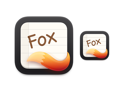 Fox app icon bigsur big sur fox fox fairy fox tail handwriting ios icon iphone icon mac icon macos icon osx icon note icon note paper notebook icon paper realistic sandor skeu skeuomorph skeuomorphism tail to do list ui icon user interface icon ux icon