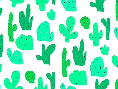 Pica Pica brushpen cacti graphicdesign illustration nature pattern