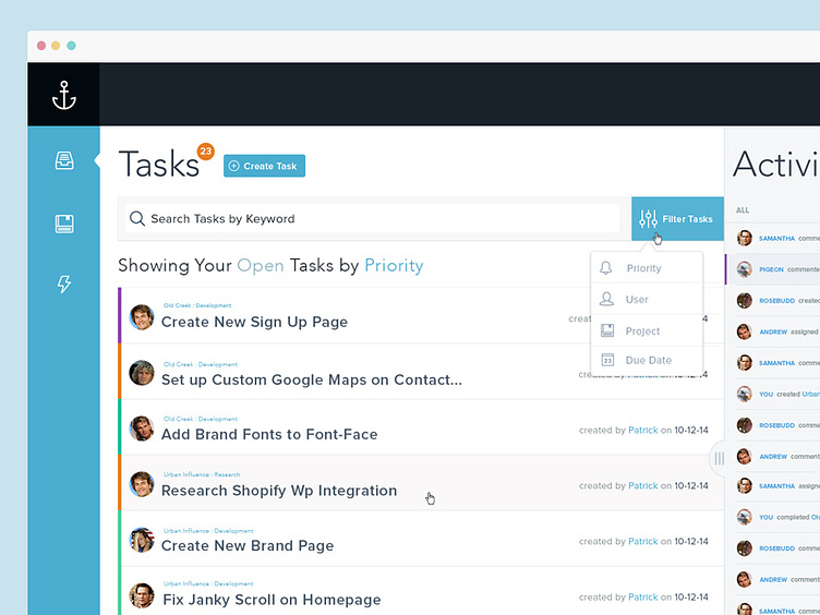 Task View - Task System Web App by Stephen Scaff on Dribbble