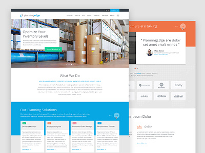 PlanningEdge Marketing Site design isoflow site ui