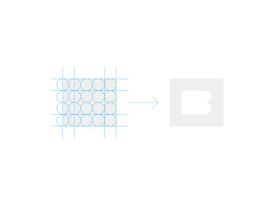 Refining B Mark grid identity logo