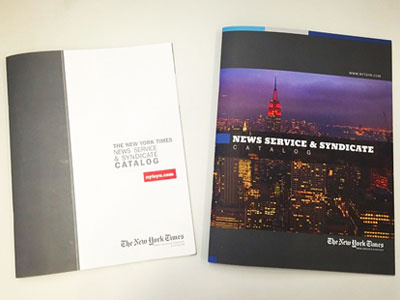 New York Times News Service Catalog b2b catalog collateral marketing news print