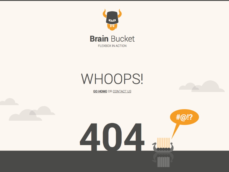 BB 404-page flat illustrations orange site webdesign