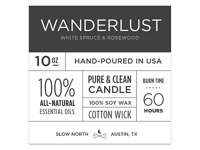 Label for a Healthy Candle candle marketing product label