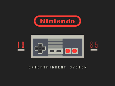 Nintendo - 1985 game icon illustration nes nintendo