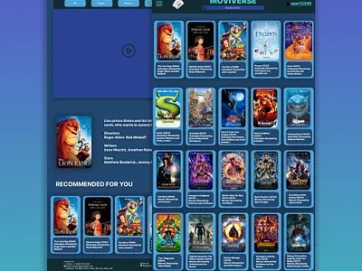 Movie site MOVIVERSE movie ui website