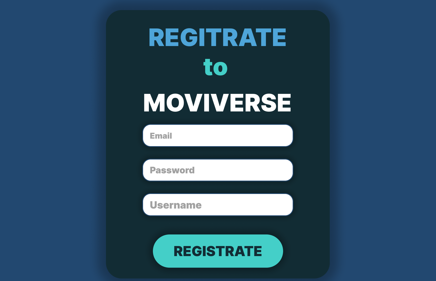 Example of Movie Site Moviverse