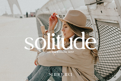 Solitude - Vintage & Round Serif art aura design elegant font girl grunge modern moon retro round sans serif soft solitude sun type typeface typography vintage