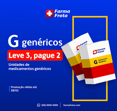 Farma Frota Medicamentos Genéricos Layout 3d animation branding graphic design motion graphics ui