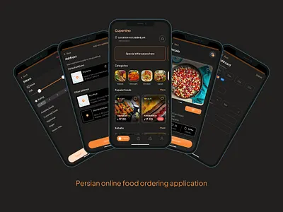 Persian online food ordering design interface minimal ui uidesign ux طراحی رابط کاربری