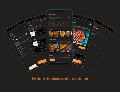 Persian online food ordering design interface minimal ui uidesign ux طراحی رابط کاربری