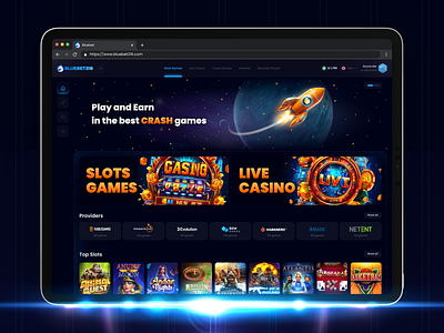 Casino website ai branding casino design illustration logo product product design slots ui uiux ux