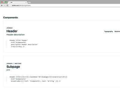 Blk component-based style guide header npm react style guide