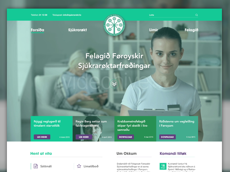 Nurse's Association dribbble shots invisionapp web