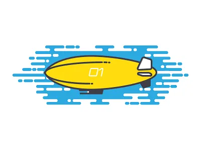 Yellow Zeppelin illustration inspiration inspire sky yellow zeppelin