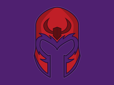 Magneto comics flat helmet illustration marvel xmen