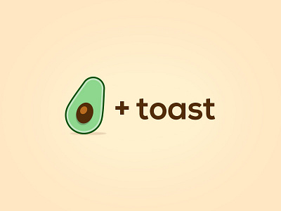 avocado + toast avocado bold clean logo logotype minimal pop simple toast typography