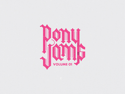 Metal Jams blackletter metal af neon pony jams