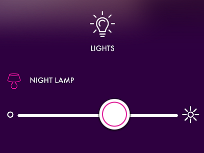 Light Controls iot slider ui whotel