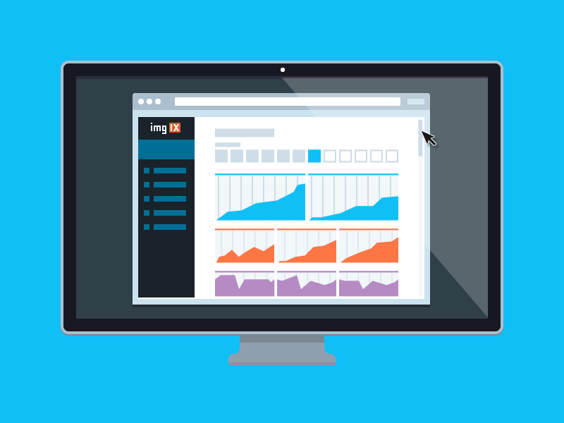 imgix analytics animation animation design flat graphic imgix ui ux