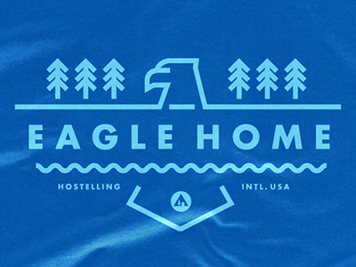 Eagle Home shirt for Hostelling International design eagle illustration tshirt