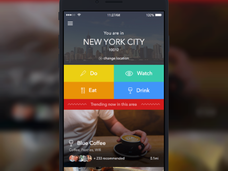 Mustago - Home app city ios made with invision travel