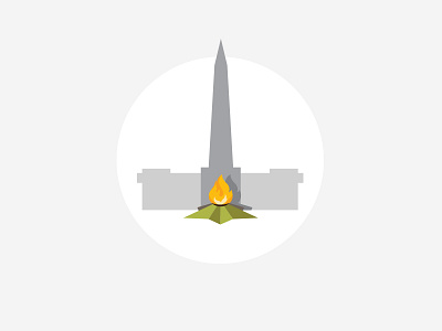 Eternal Flame Memorial #3 art flat icon iconset illustration moscow red texture