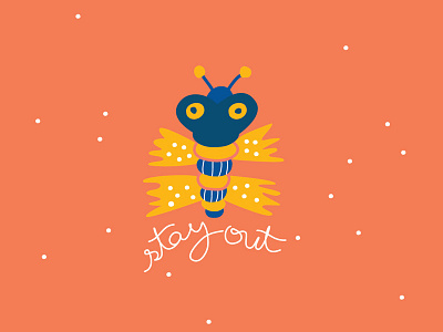 i say goodbye, you say hello! graphic hand drawn hand lettered illustration insects patterns vector