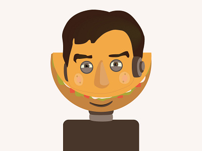 Taco Face illustration taco