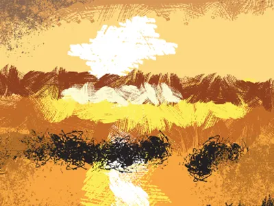 Brushed Lake brushes illustrator lake sunset texture water wip