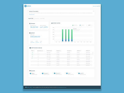 Customer Portal clean customer dashboard flat grid interface layout portal preview ui ux web