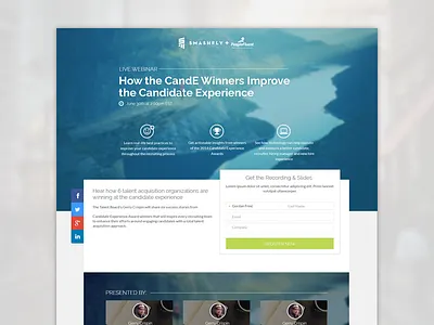 Smashfly Webinar Landing page landingpage mockup webinar
