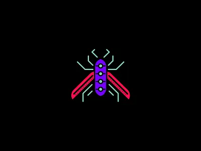 A bug's night 2 bug butterfly fluo illustration insect neon night vector