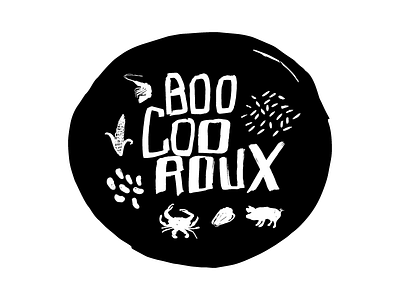 Boo Coo Roux Cajun Food Truck brand identity branding cajun chicago design womb farm food food truck french lettering logo restaurant