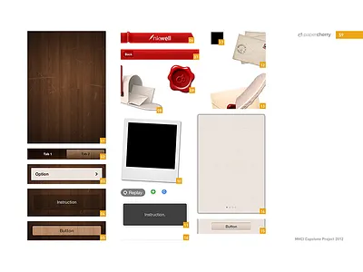 Inkwell UI Component mobile app skeuomorphic