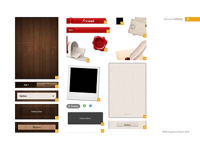 Inkwell UI Component mobile app skeuomorphic