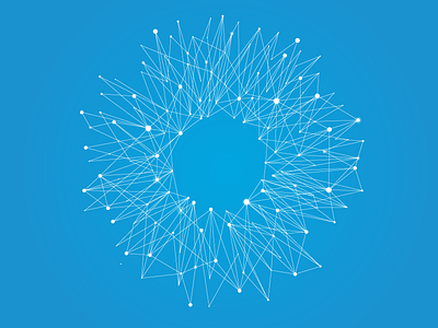 Connected Two blue connections illustration internet node outline ui web