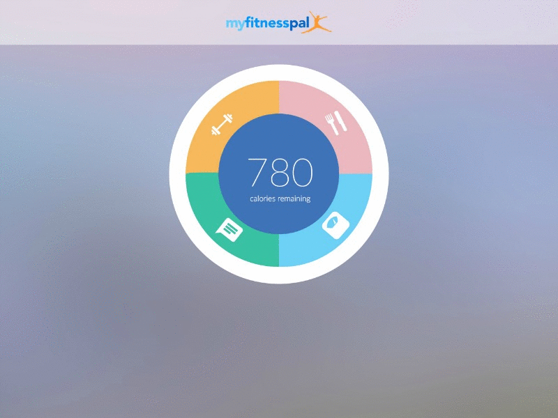 [My Imaginary] MyFitnessPal Redesign calories fitness health icon interaction myfitnesspal photoshop web webpage wellness