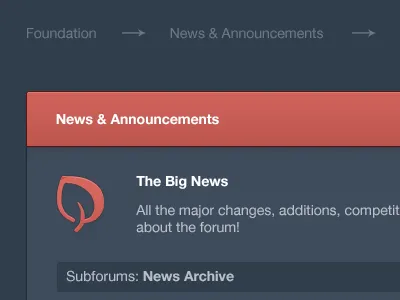 Dark Forum Theme bar dark forum gradient h2 header leaf red skin theme