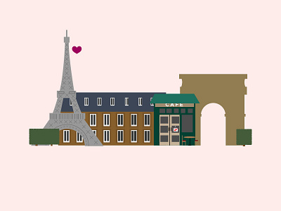 Paris city illustration