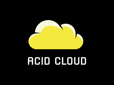 Acid Cloud Black black illustrator logo test yellow