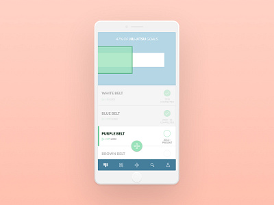 T Stacks goal setting app mobile ui