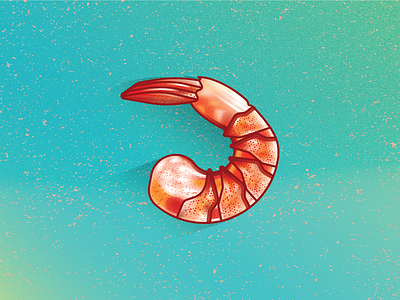 Shramp beach illustration old bay seafood shrimp vector