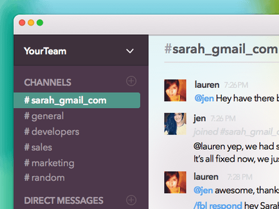 Slack MacUI slack