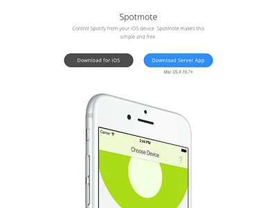 Spotmote Microsite ios spotmote website