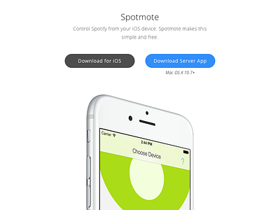 Spotmote Microsite ios spotmote website