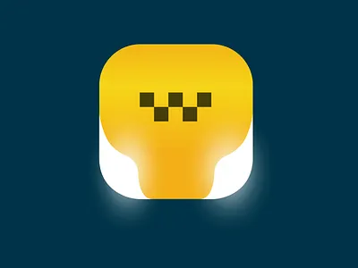 Taxi icon app car creative headlights icon ios iphone letter minimalistic symbol taxi vehicle