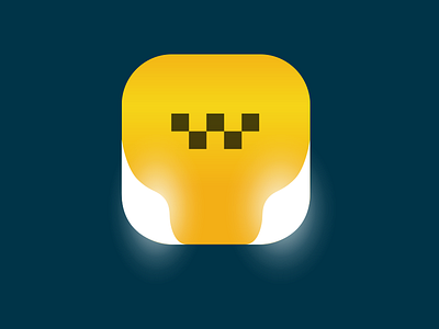 Taxi icon app car creative headlights icon ios iphone letter minimalistic symbol taxi vehicle